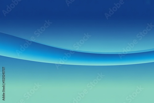 Serene gradient background with a gentle wave, transitioning from deep blue to soft turquoise