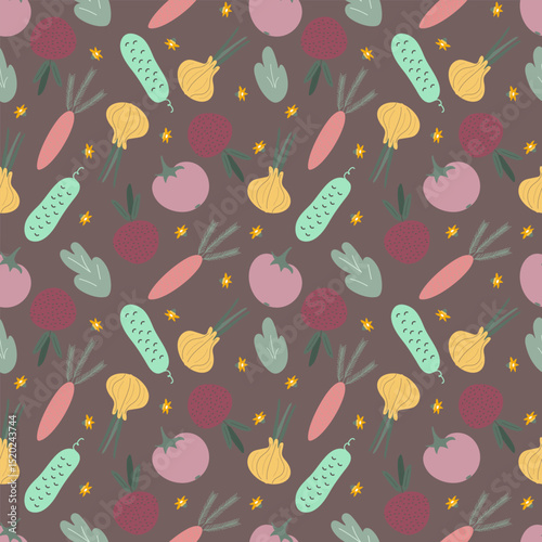 colorful vegetable pattern