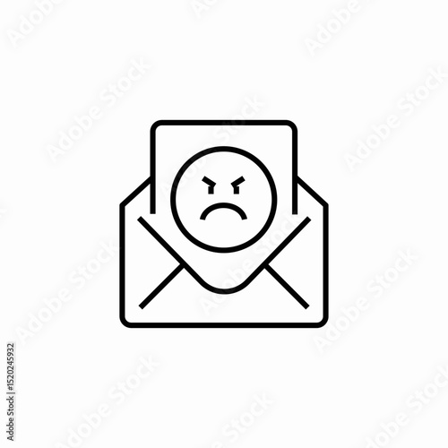 bad email spam icon sign vector