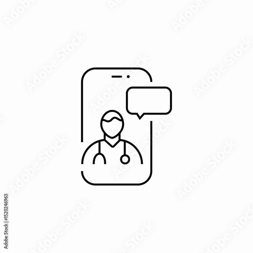 doctor on phone icon sign vector