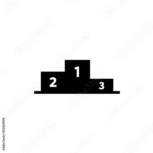 Champions podium with three places and ranking numbers for sportsmen, vector illustration for tournaments and championships	