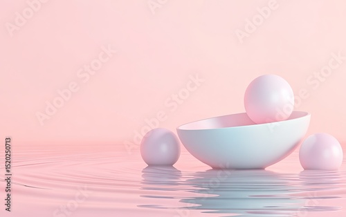 Soft, pastel-toned scene with simple shapes