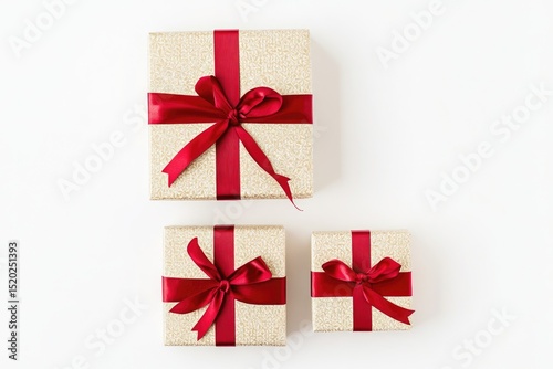 Three gift boxes arranged