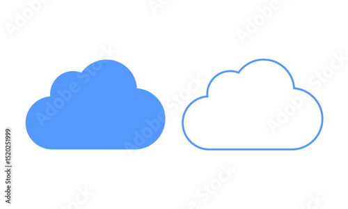cloud computing illustration in blue