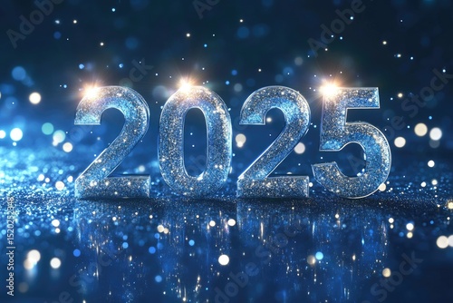 Sparkling 2025 New Year