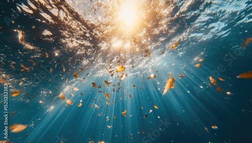 Underwater Sunlight, Golden Leaves