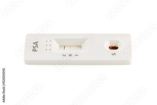 Rapid diagnostic test for PSA (Prostate Specific Antigen) with a negative result. Rapid test cassette.