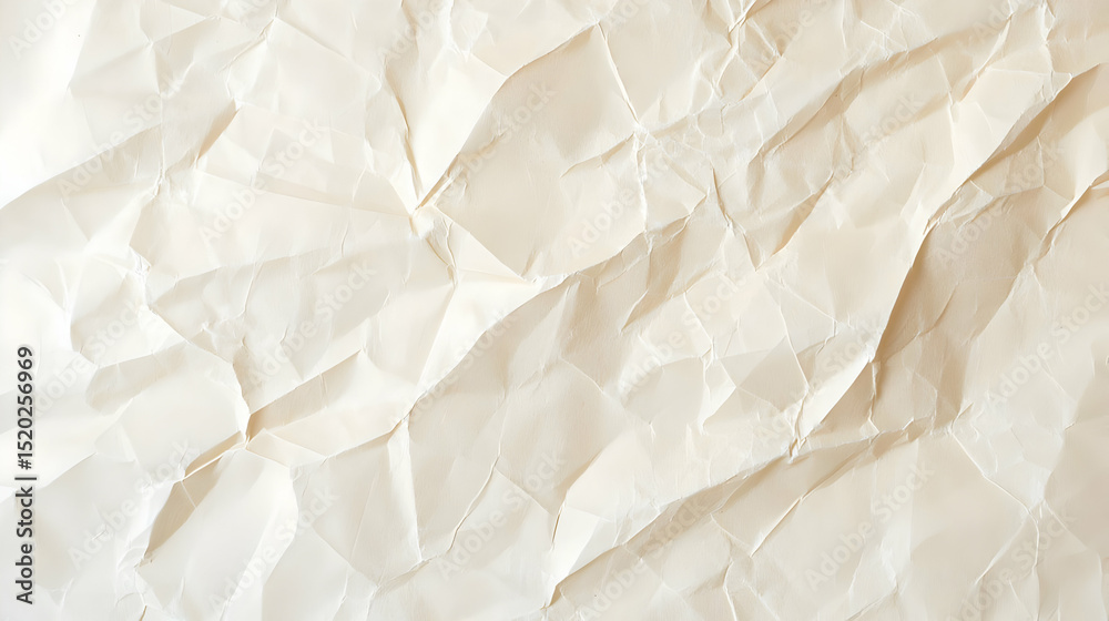 Obraz premium Crumpled White Paper Texture Background