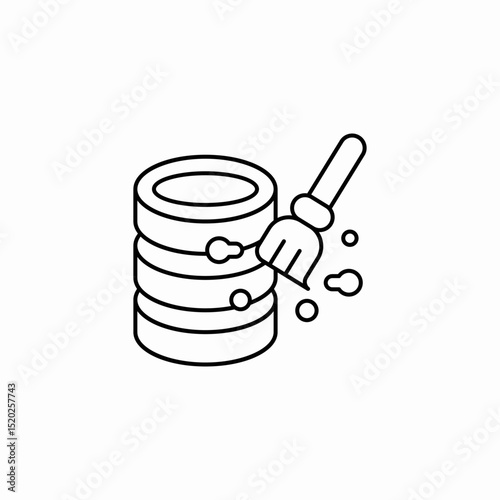 data cleanup icon sign vector