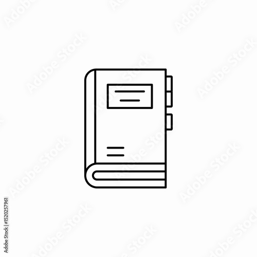 dictionary book icon sign vector