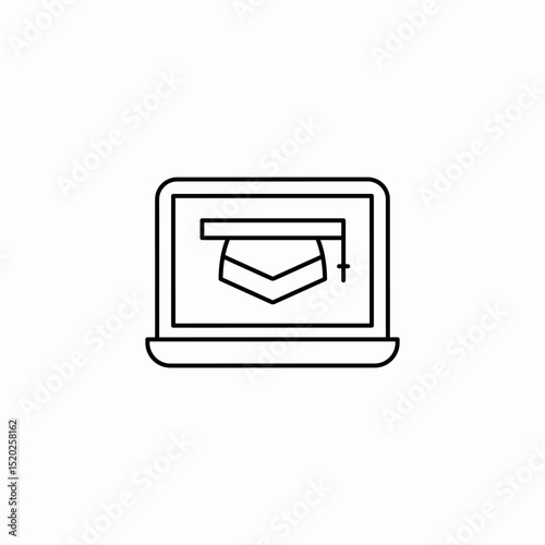 distant education icon sign vector