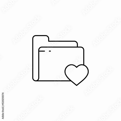 favorite folder icon sign vector