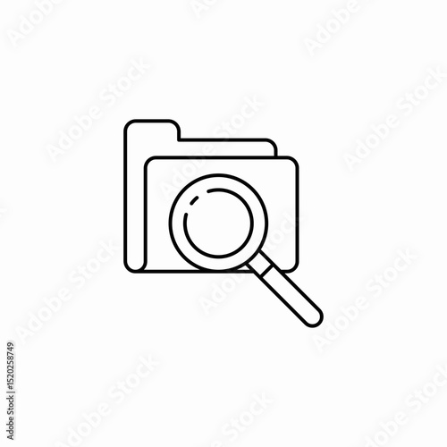 folder inspection icon sign vector