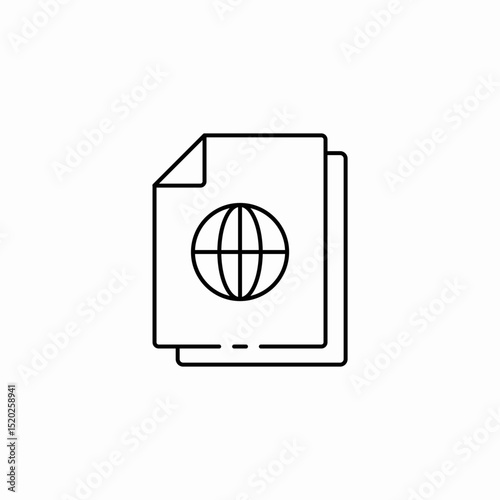 global web file icon sign vector