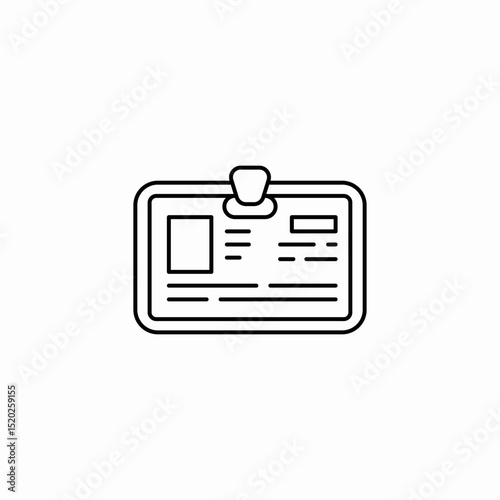 id badge icon sign vector