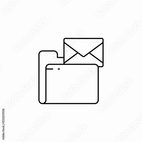 mail sorting icon sign vector