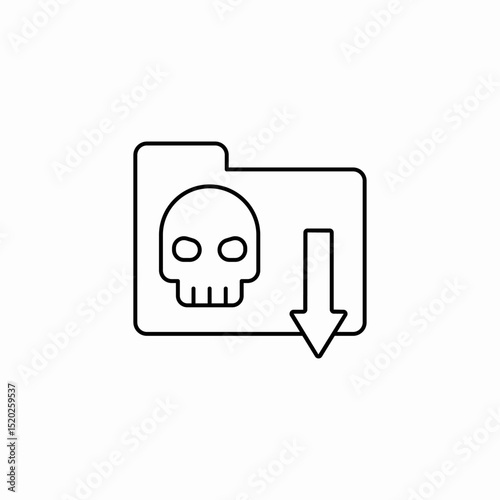 malware download icon sign vector