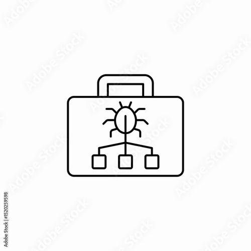 malware toolkit icon sign vector