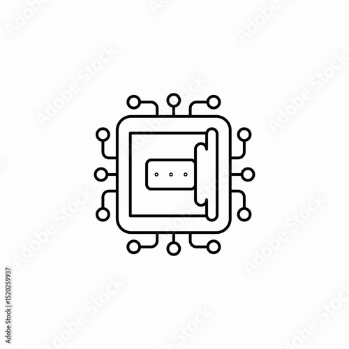 network socket icon sign vector