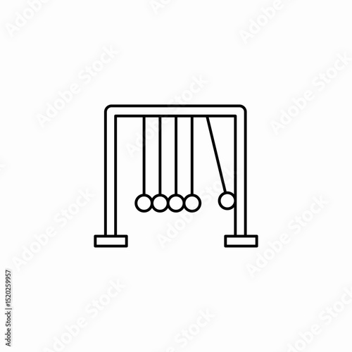 newtons cradle icon sign vector