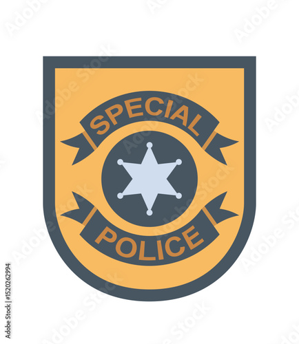Special police badge design emblem. Vector illustration