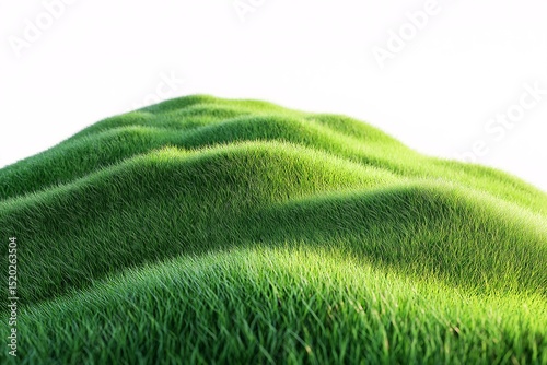 Vibrant Green Grass Landscape. Eco-Friendly Nature Panorama