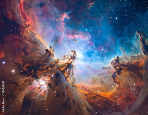 Colorful nebula in deep space (3)