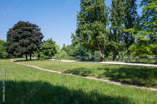 Bois de Vincennes, the largest public park in the city, Paris, France