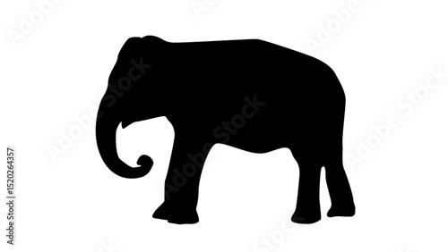southeast asian animals silhouette black elephant asian wildlife silhouette. endangered asian species silhouette.