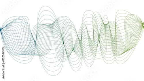 Vector curvy abstract line art wavy flowing dynamic colorful lines white background in concept music or sound, wave, wind, information flow pattern background wavy strings and threads flowy art	