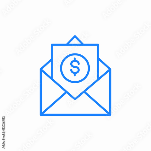 envelope money payment icon sign vector