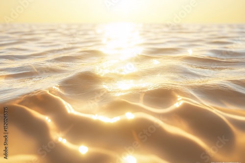Tranquil Ocean Waves. Nature's Shimmering Canvas Under Sunlight