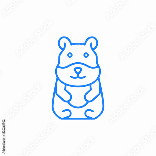 hamster pet icon sign vector