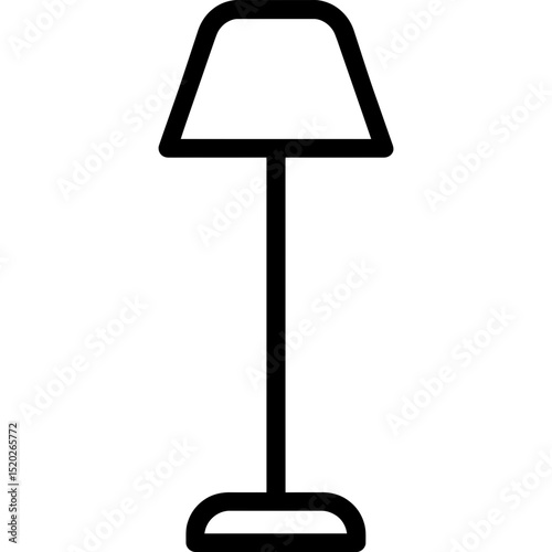 Minimalist floor lamp vector icon