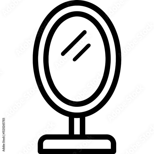 Minimalist vector mirror icon design