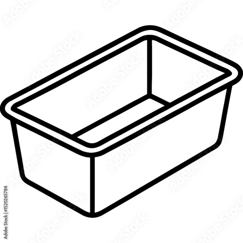 Clean vector design of a kitchen loaf pan