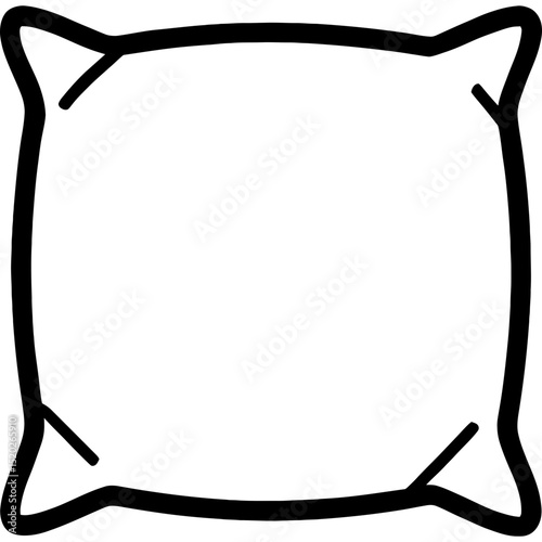 Minimalist throw pillow icon design