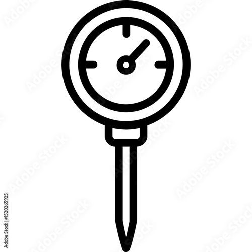Minimalist meat thermometer icon design