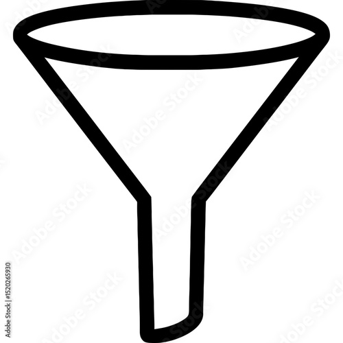 Minimalist funnel icon design