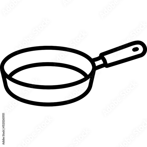 Minimalist frying pan vector icon