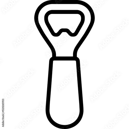 Minimalist bottle opener icon design