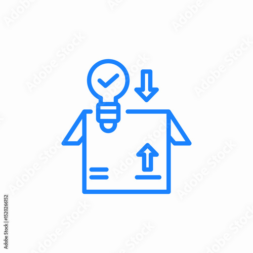 idea box delivery icon sign vector