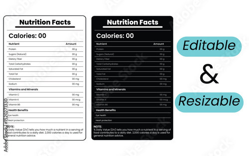 Nutrition facts, Nutrition facts label Templates, nutrition information label, vitamin and Supplement facts, nutrition fact, nutrition calculator, Nutrition design label