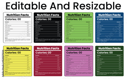 Nutrition facts, Nutrition facts label Templates, nutrition information label, vitamin and Supplement facts, nutrition fact, nutrition calculator, Nutrition design label