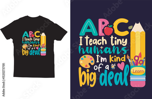 Cute Back to School Teacher Tshirt Design