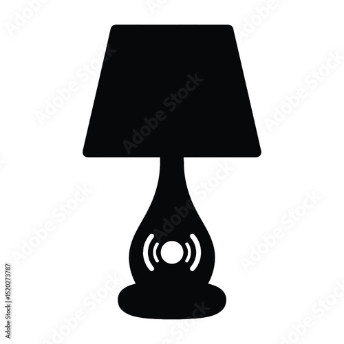 Decorative Table Lamps Silhouette Vector Assets