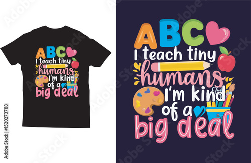 Back to school teacher T shirt design