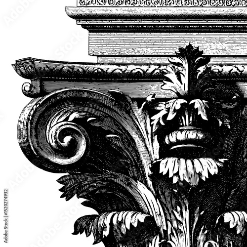 Vintage engraved emblem featuring elaborate floral motifs and intricate details for design enthusiasts