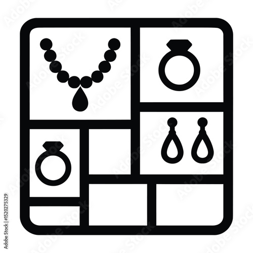 Elegant Jewelry Holder Silhouette Vector Set for Accessories