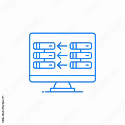 data transfer network icon sign vector